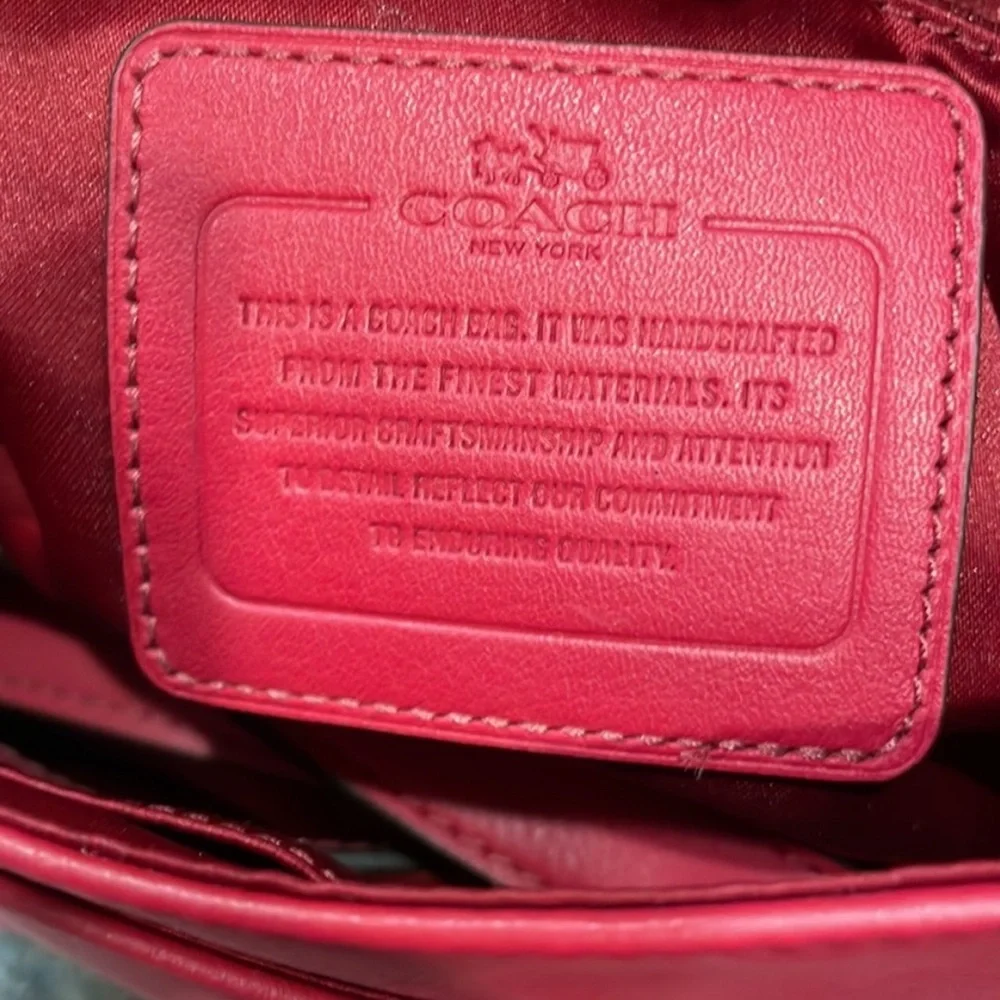 Coach F31844 Taylor leather Mini Flap Crossbody, Berry